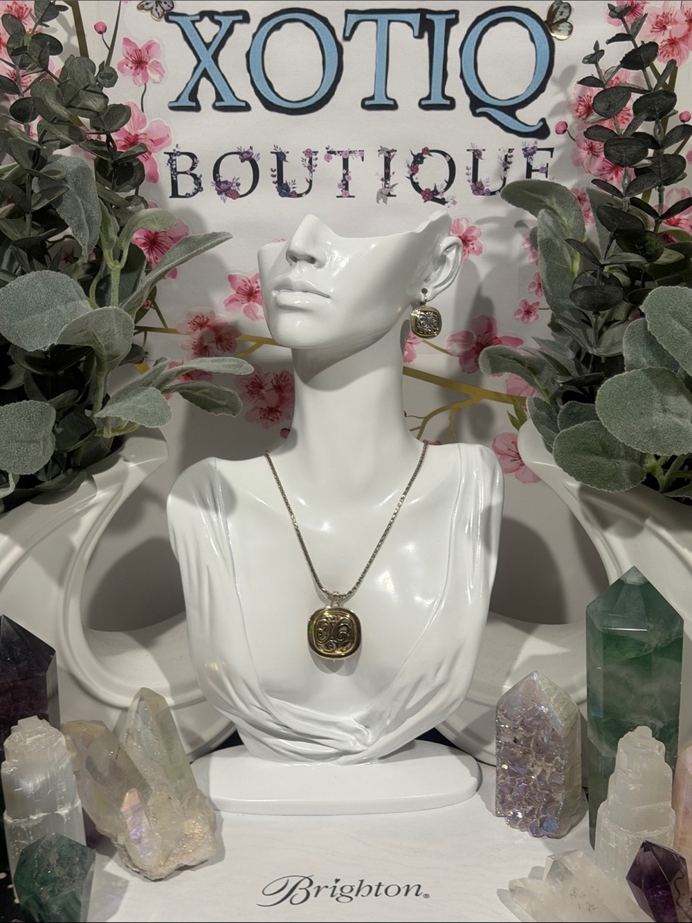 💛 Brighton SET Two-Tone Pendant Necklace & Earrings SET!